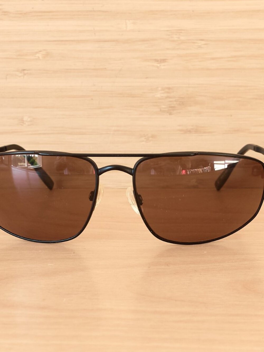 Serengeti Mazzo 8737 Polarized Sunglasses Black Metal Rectangle 63-17-130